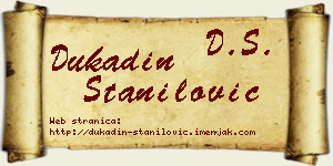 Dukadin Stanilović vizit kartica